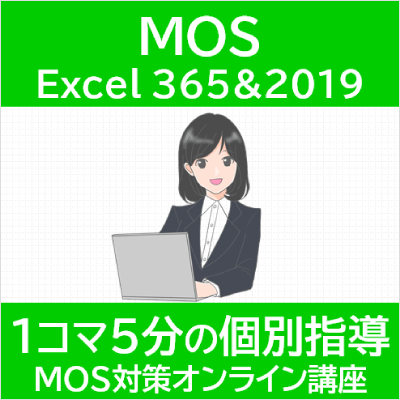 MOS Excel 365&2019 対策オンライン講座（確認問題付）